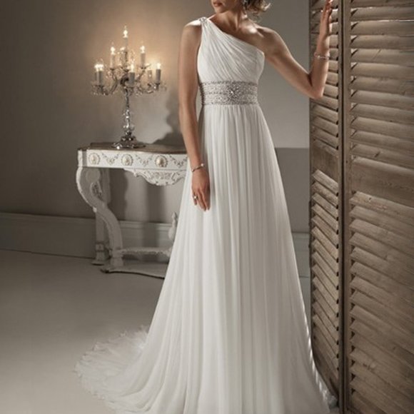 IziDress Dresses & Skirts - Wedding Dress Izidress White One Shoulder